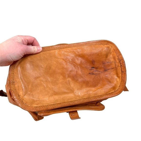 Noonday Collection Rustic Leather Artisan Bohemian Hobo Tote Purse Made In India - Picture 13 of 16